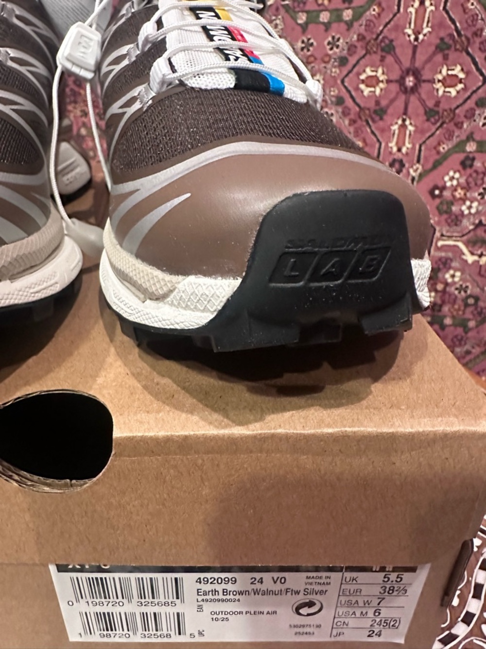 Salomon XT-6 - Earth Brown/Walnut/Ftw Silver - US 6M/7W Sneaker Shoe - Picture 5 of 10